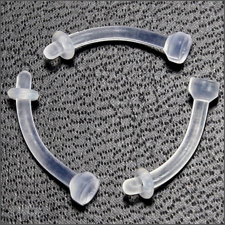 Clear Belly Ring Retainer 14g