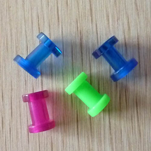 UV acrylic screw on flesh tunnel body piercing jewelry