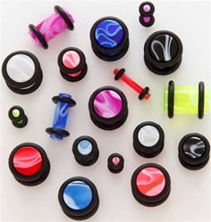 Marble UV acrylic ear plugs,flesh tunnel