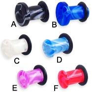 Marble UV acrylic ear plugs,flesh tunnel