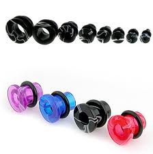 Marble UV acrylic ear plugs,flesh tunnel