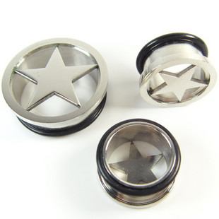 Five Star 316l stainless steel flesh tunnel