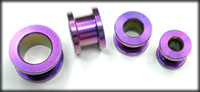 Anodized 316l stainless steel screw on flesh tunnel