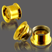 Anodized Internally thread 316l stainless steel screw on flesh tunnel,ear plugs,ear taper body pierc