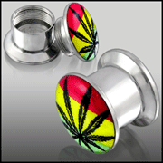 Anodized Internally thread logo picture 316l stainless steel screw on flesh tunnel,ear plugs,ear tap