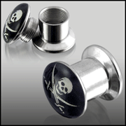 Anodized Internally thread logo picture 316l stainless steel screw on flesh tunnel,ear plugs,ear tap