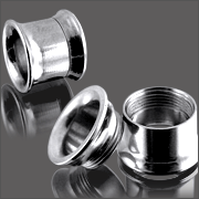 Internally thread 316l stainless steel screw on flesh tunnel,ear plugs,ear taper body piercing jewel