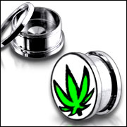 Anodized Externally thread logo picture 316l stainless steel screw on flesh tunnel,ear plugs,ear tap