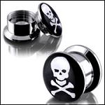 Anodized Internally thread logo picture 316l stainless steel screw on flesh tunnel,ear plugs,ear tap