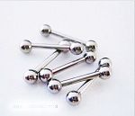 Anodized 316l stainless steel Tongue Barbells, straight barbell, tongue rings,body piercing jewelry