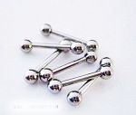 Anodized 316l stainless steel Tongue Barbells, straight barbell, tongue rings,body piercing jewelry