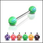 316l stainless steel Tongue Barbells with collection uv balls, straight barbell, tongue rings,body p