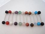 Anodized 316l stainless steel Tongue Barbells with collection uv balls, straight barbell, tongue rin