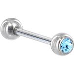 316l stainless steel Tongue Barbells with cz stone, straight barbell, tongue rings,body piercing jew