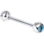 316l stainless steel Tongue Barbells with cz stone, straight barbell, tongue rings,body piercing jew