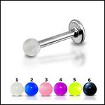 316l stainless steel labret with uv balls,body piercing jewelry,fashion jewelry,lip rings,labret pie