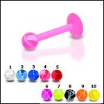 UV acrylic labret with balls,body piercing jewelry,fashion jewelry,lip rings,labret piercing