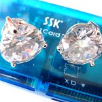 round cut clear cubic zircon stud earrings,cz stud earrings,earrings,fashion earrings,new fashion ea