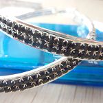 single line black cz stone hoop earrings,fashion earrings,earrings,hoop,body piercing jewelry,pierci