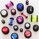 Marble UV acrylic ear plugs,flesh tunnel Details