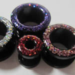 glitter ear plugs,UV acrylic ear plugs,flesh tunnel Details