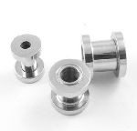 Anodized 316l stainless steel screw on flesh tunnel Details