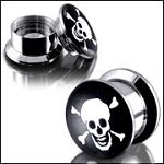 Anodized Externally thread logo picture 316l stainless steel screw on flesh tunnel,ear plugs,ear tap Details