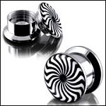 Anodized Internally thread logo picture 316l stainless steel screw on flesh tunnel,ear plugs,ear tap Details