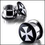 Anodized Internally thread logo picture 316l stainless steel screw on flesh tunnel,ear plugs,ear tap Details