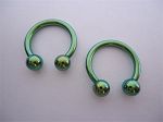 Anodized 316l surgical steel horseshoe circular barbells with balls, body piercing jewelry, CBB pier Details